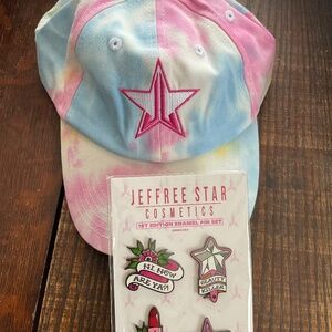 JEFFREE STAR BASEBALL CAP AND 1rst EDITION PIN SET RETIRED
